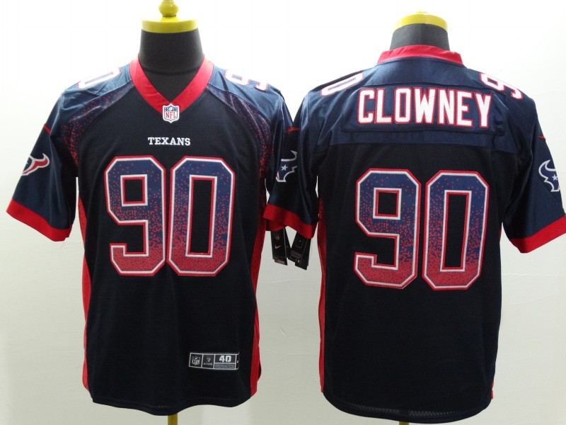 Men's Houston Texans Jadeveon Clowney #90 Navy Jersey